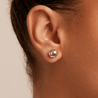 10mm Ball Stud Earrings in 9kt Rose Gold Earrings Bevilles 