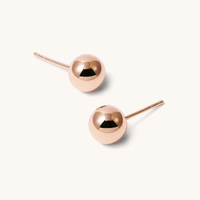 7mm Ball Stud Earrings in 9kt Rose Gold Earrings Bevilles 