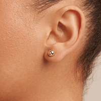 7mm Ball Stud Earrings in 9kt Rose Gold Earrings Bevilles 