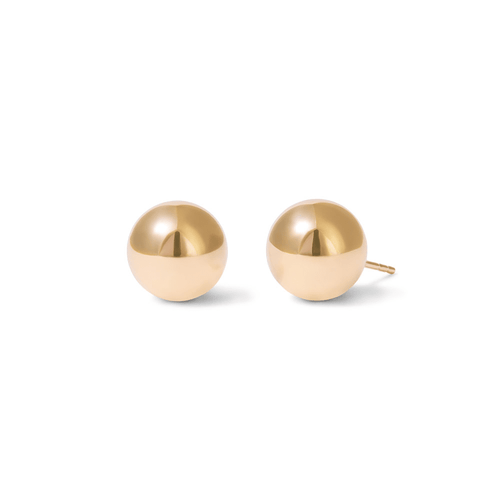 10mm Ball Stud Earrings in 9kt Yellow Gold Earrings Bevilles 