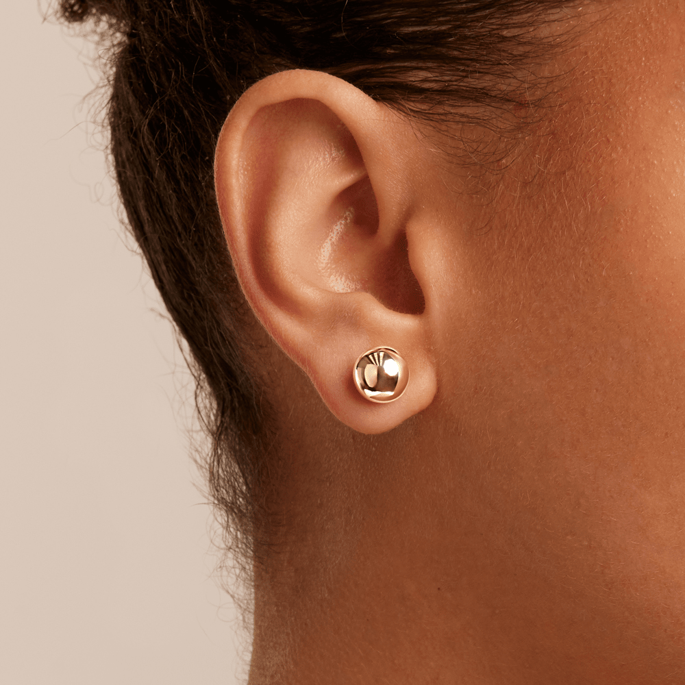 10mm Ball Stud Earrings in 9kt Yellow Gold Earrings Bevilles 