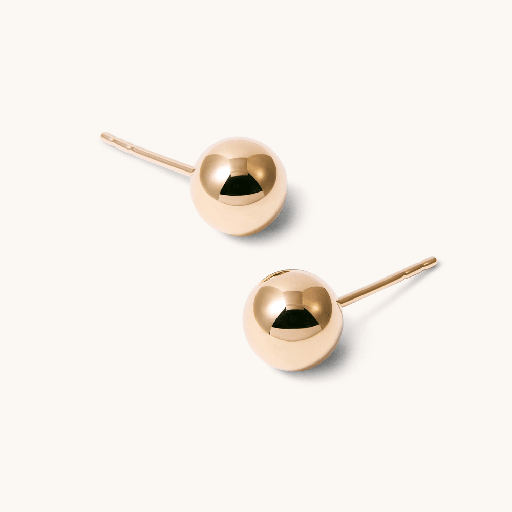 7mm Ball Stud Earrings in 9kt Yellow Gold Earrings Bevilles 