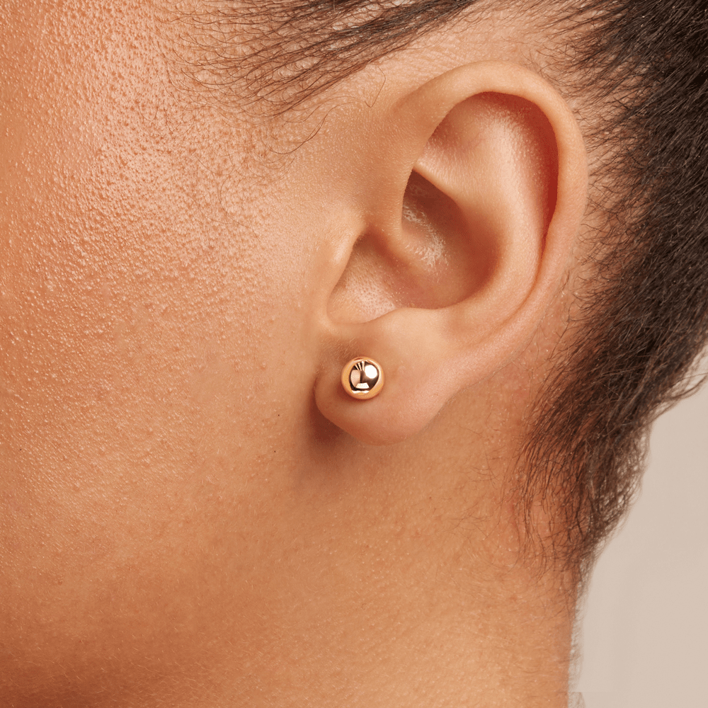 7mm Ball Stud Earrings in 9kt Yellow Gold Earrings Bevilles 