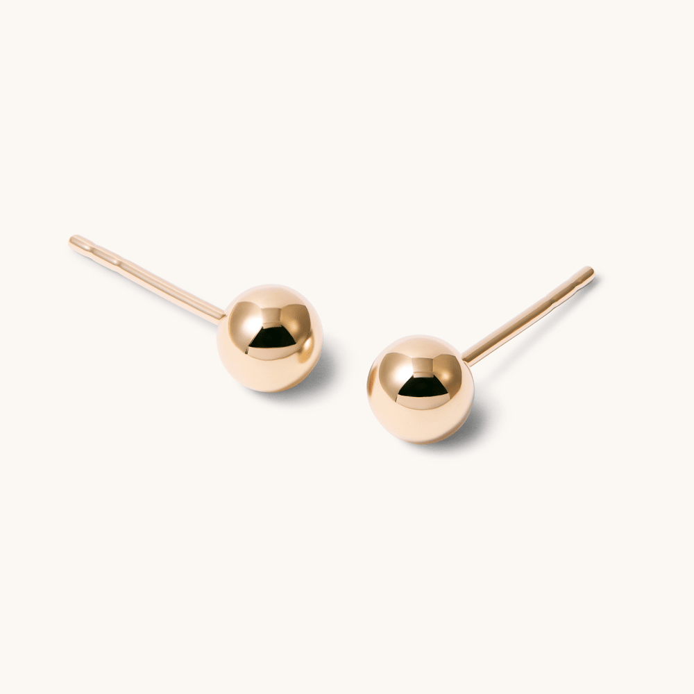 5mm Ball Stud Earrings in 9kt Yellow Gold Earrings Bevilles 
