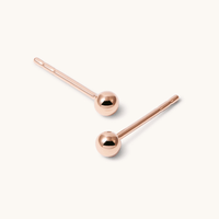 3mm Ball Stud Earrings in 9kt Rose Gold Earrings Bevilles 