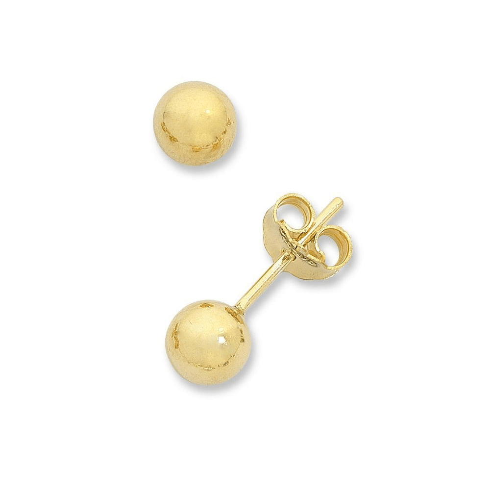 3mm Ball Stud Earrings in 9kt Yellow Gold Earrings Bevilles 