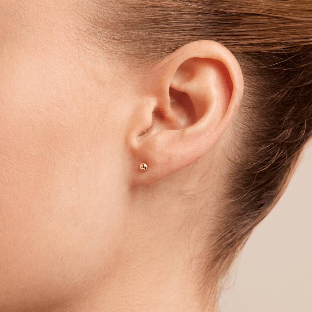 3mm Ball Stud Earrings in 9kt Yellow Gold Earrings Bevilles 