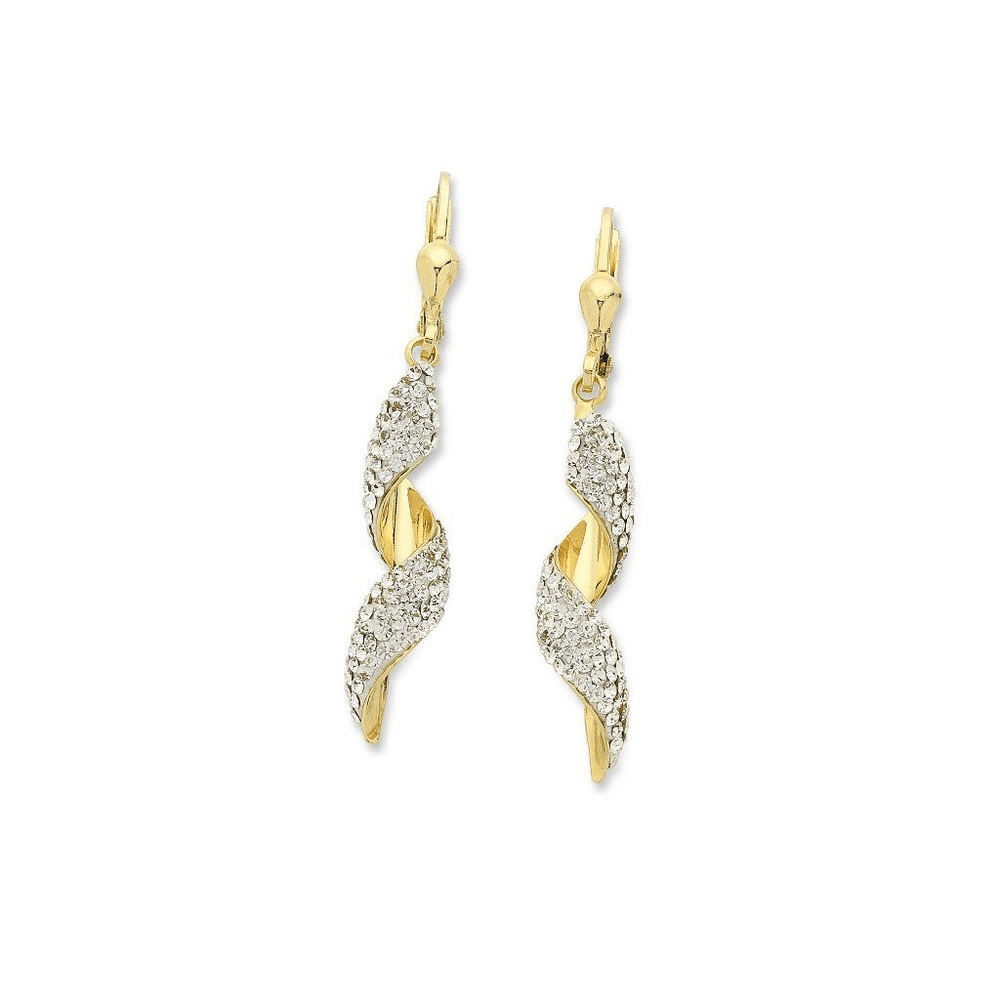 9kt Bonded Gold Silver Filled Swirl Earrings Earrings Bevilles 
