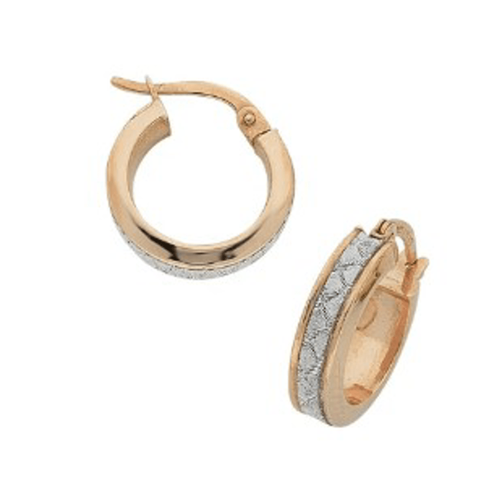 9kt Bonded Gold Silver Filled Criss Cross Hoop Earrings Earrings Bevilles 