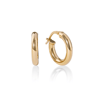 10mm Hoop Earrings in 9kt Bonded Gold Silver Filled Earrings Bevilles 