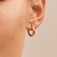 10mm Hoop Earrings in 9kt Bonded Gold Silver Filled Earrings Bevilles 