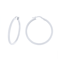 9kt Bonded Gold Silver Filled Plain Hoop Earrings Earrings Bevilles 