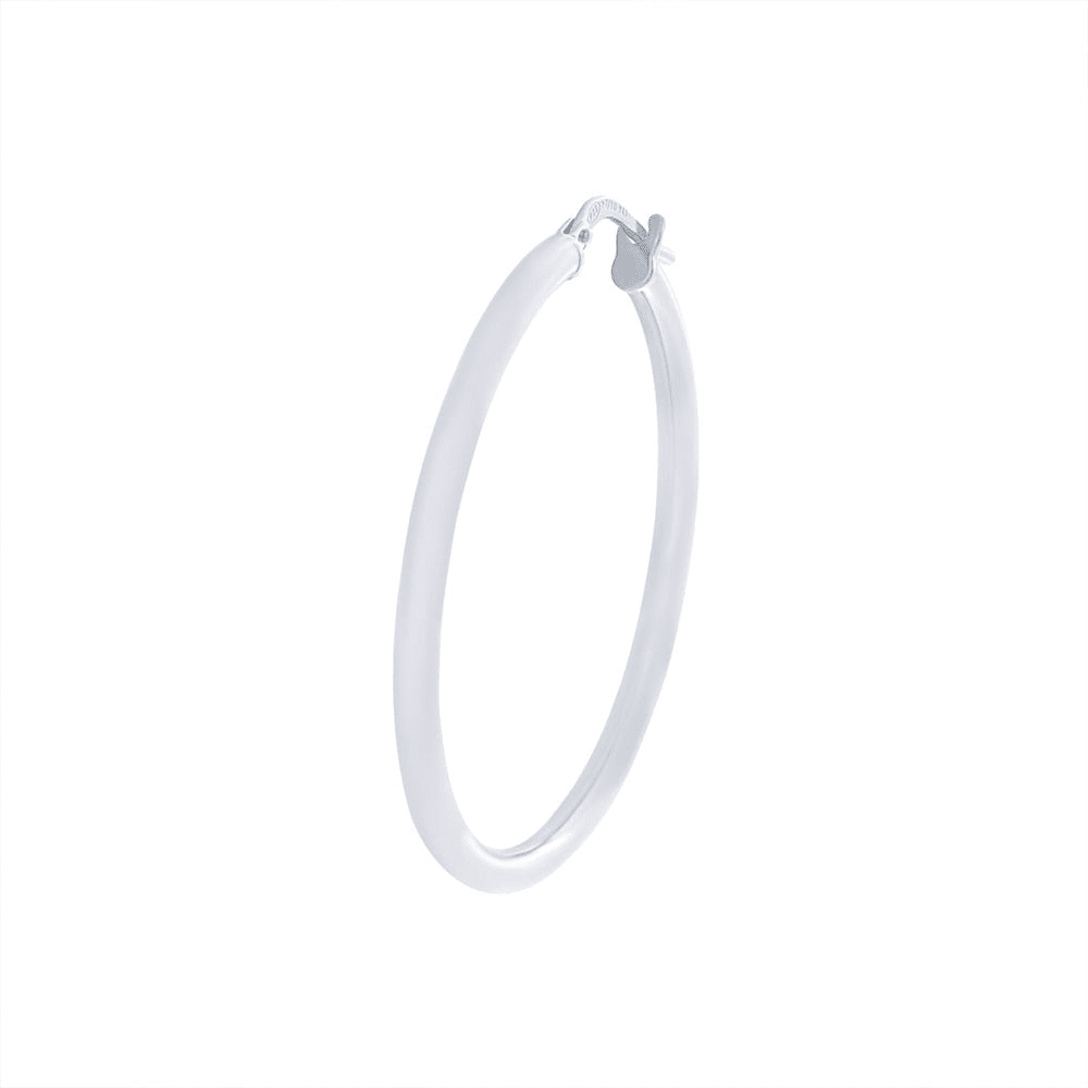 9kt Bonded Gold Silver Filled Plain Hoop Earrings Earrings Bevilles 