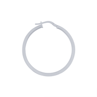 9kt Bonded Gold Silver Filled Plain Hoop Earrings Earrings Bevilles 