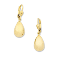 Tear Drop Hoop Earrings in 9kt Bonded Gold Silver Filled Earrings Bevilles 