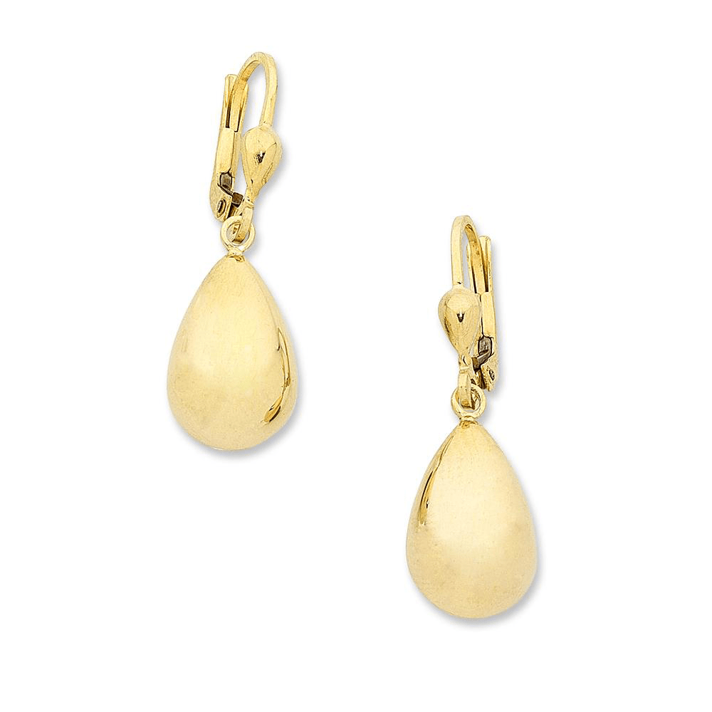 Tear Drop Hoop Earrings in 9kt Bonded Gold Silver Filled Earrings Bevilles 