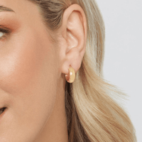 9kt Yellow Gold Thick Hoop Earrings Earrings Bevilles 