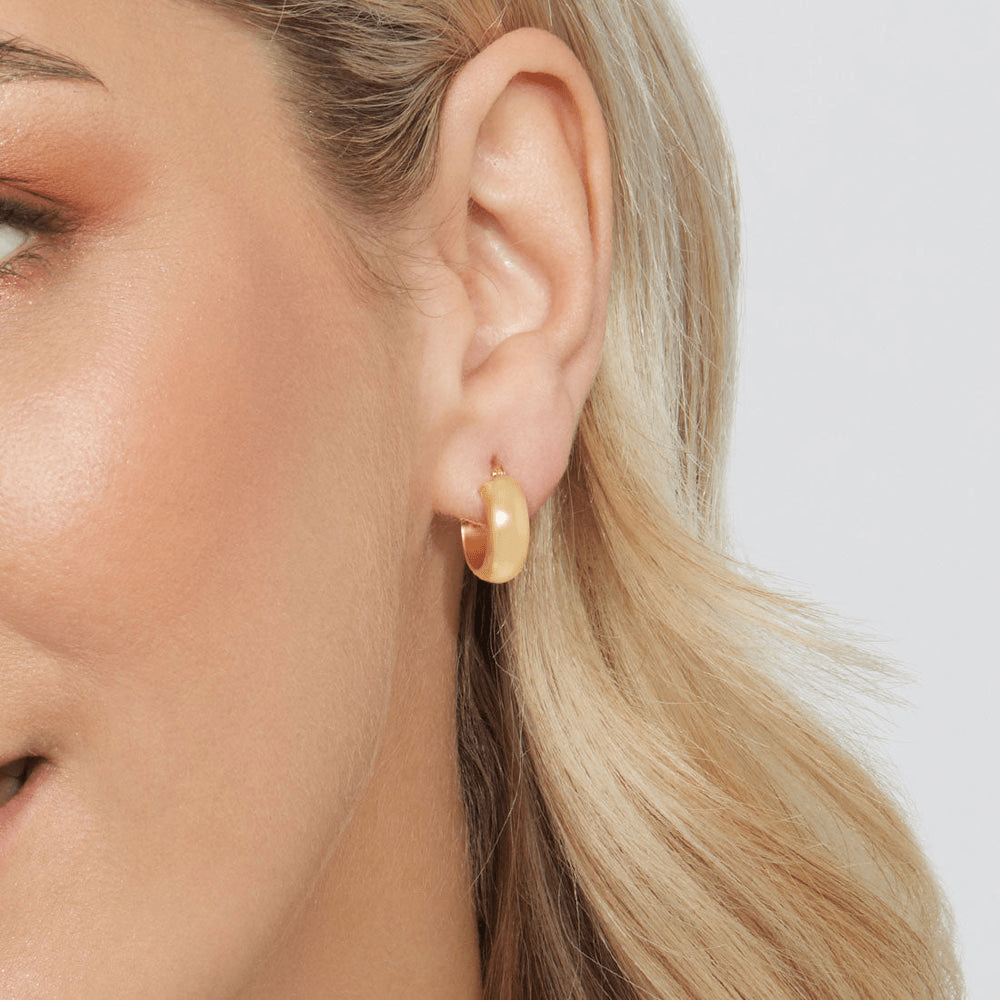 9kt Yellow Gold Thick Hoop Earrings Earrings Bevilles 