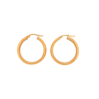 9kt Yellow Gold Thick Hoop Earrings Earrings Bevilles 
