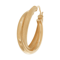 20mm Double Strand Hoop Earrings in 9kt Yellow Gold Earrings Bevilles 