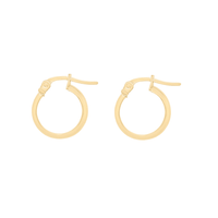 10mm Half Round Hoop Earrings in 9kt Yellow Gold Earrings Bevilles 