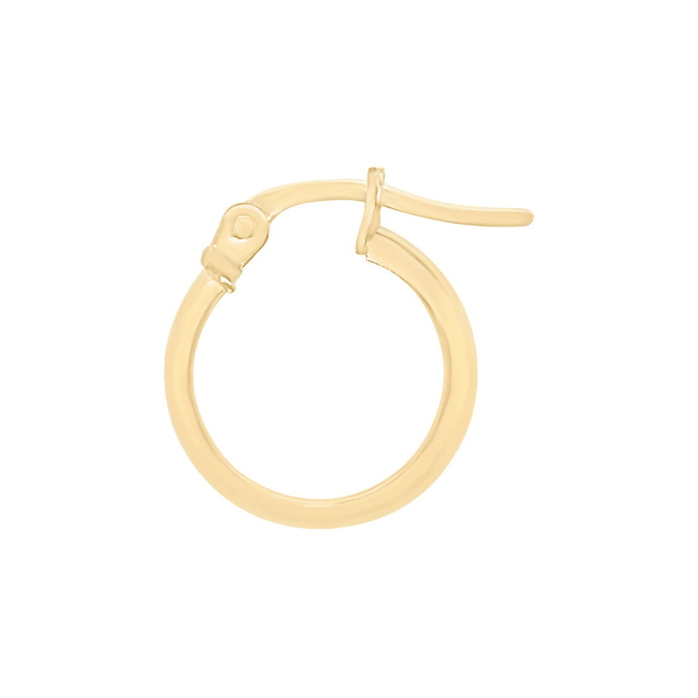 10mm Half Round Hoop Earrings in 9kt Yellow Gold Earrings Bevilles 