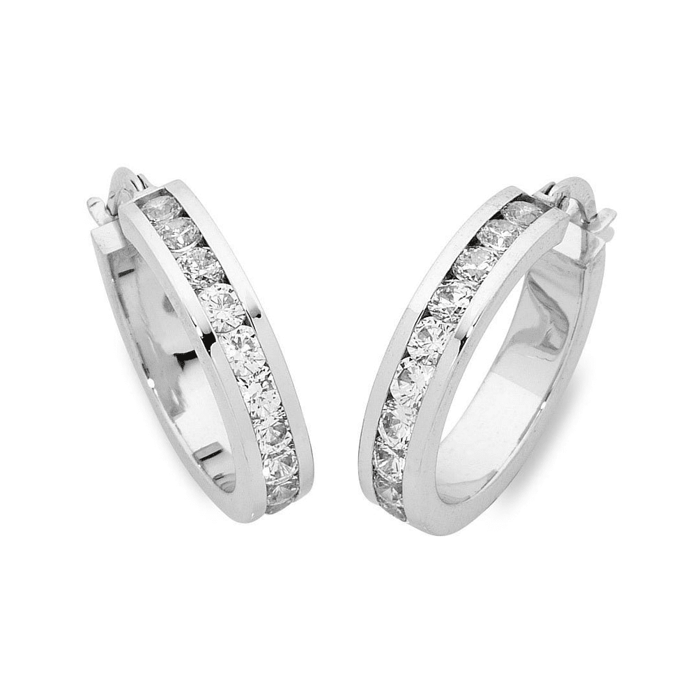 9kt Bonded Gold Silver Filled Cubic Zirconia Earrings Earrings Bevilles 