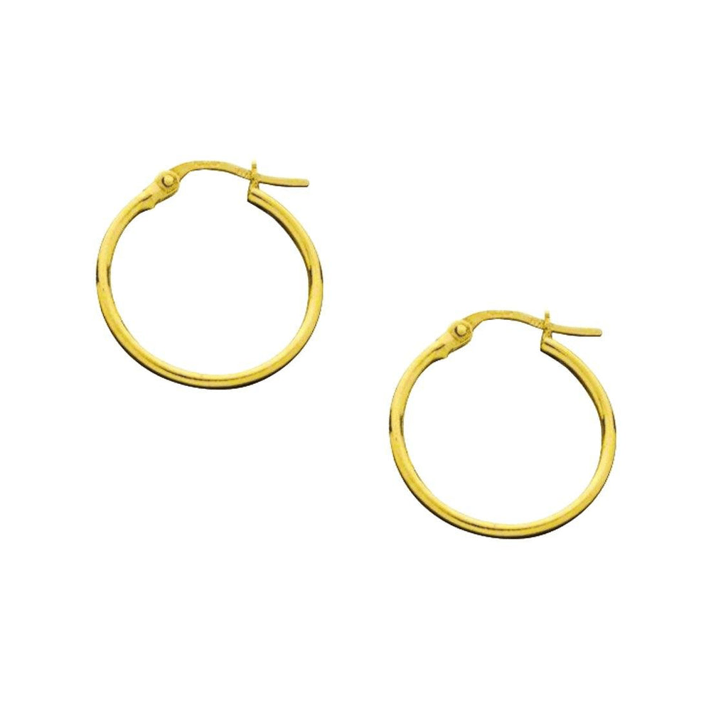 9kt Yellow Gold 10mm Hoop Earrings Earrings Bevilles 