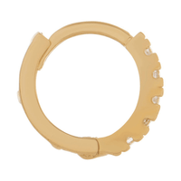 9mm Claw Set Cubic Zirconia Huggie Earrings in 9kt Yellow Gold Earrings Bevilles 
