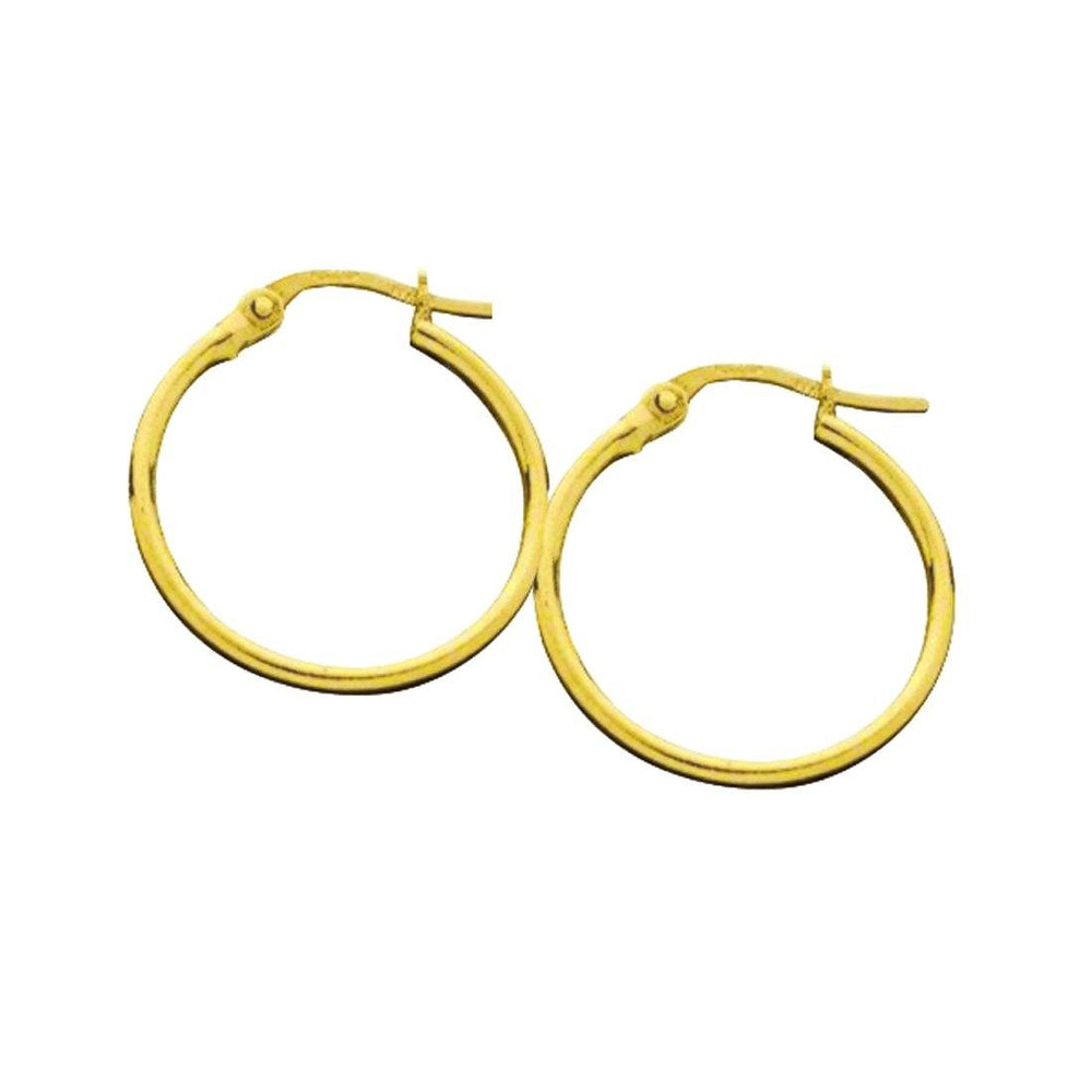 9kt Yellow Gold 15mm Hoop Earrings Earrings Bevilles 