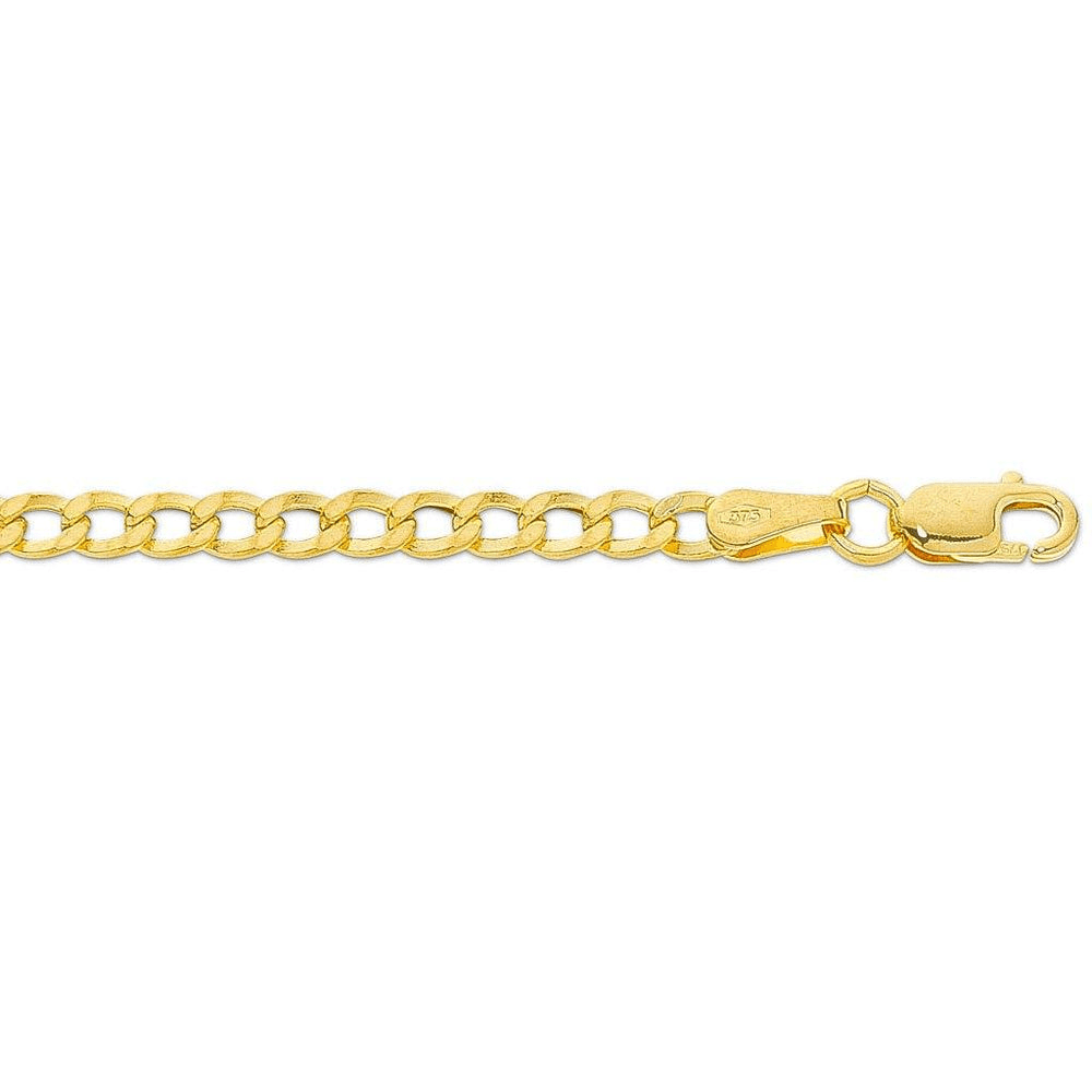 40cm Diamond Cut Curb Chain in 9kt Yellow Gold Necklaces Bevilles 