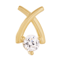 Cubic Zirconia XO Stud Earrings in 9kt Bonded Gold Silver Filled Earrings Bevilles 