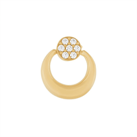 Cubic Zirconia Door Knocker Stud Earrings in 9kt Bonded Gold Silver Filled Earrings Bevilles 