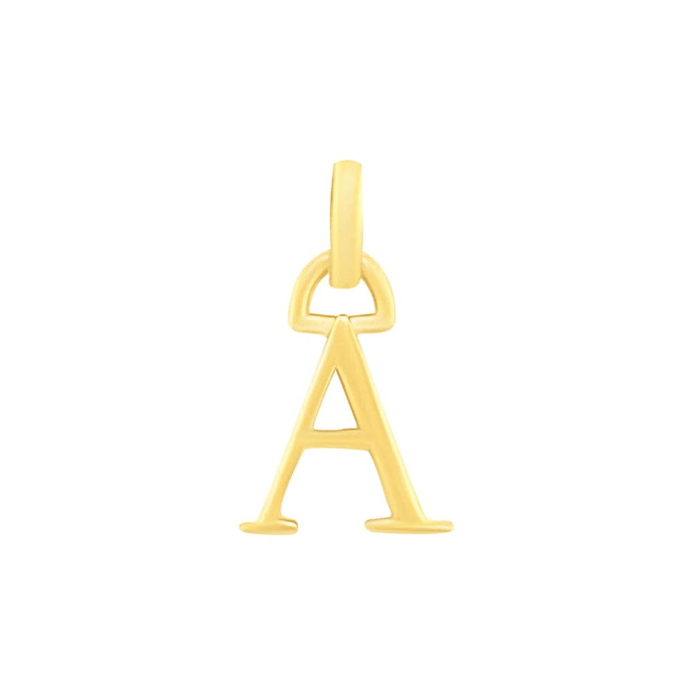 9kt Yellow Gold Block Initial Pendant Pendants Bevilles 