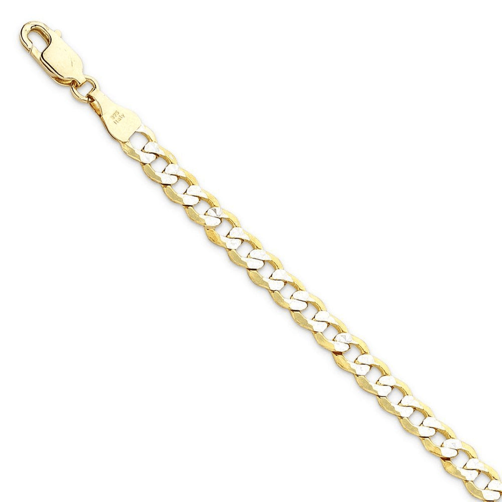 9kt Gold Two Tone Bonded Curb Necklace 45cm Pendants Bevilles 