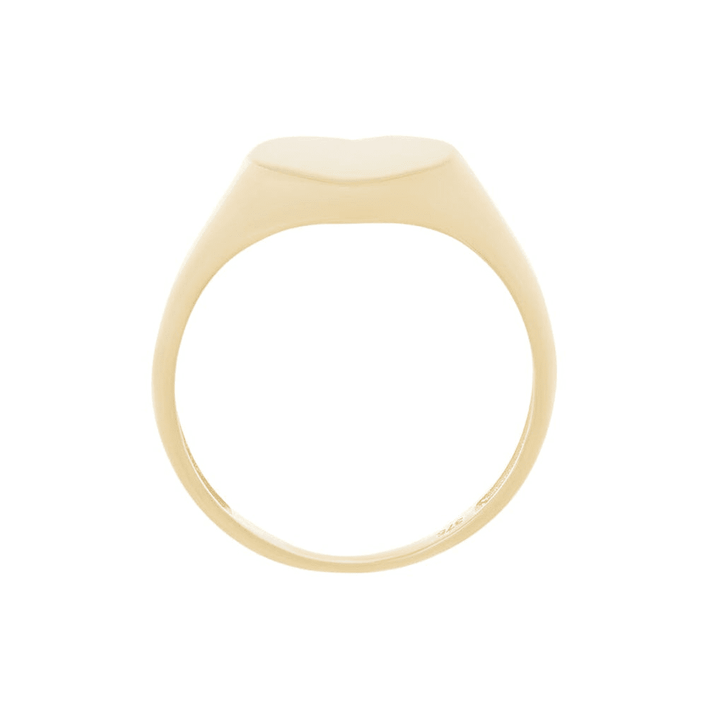 Heart Signet Ring in 9kt Yellow Gold Rings Bevilles 