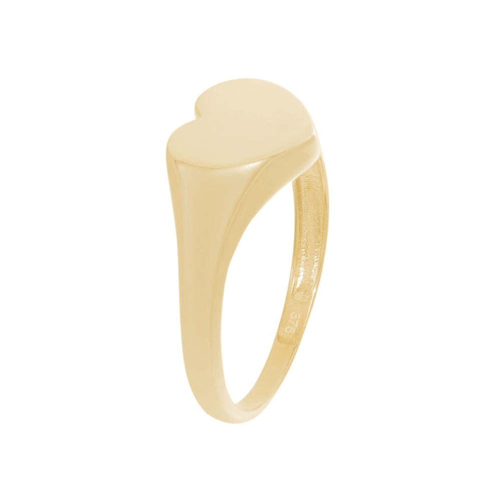 Heart Signet Ring in 9kt Yellow Gold Rings Bevilles 