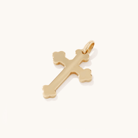 Ornate Cross Pendant in 9kt Yellow Gold Pendants Bevilles 
