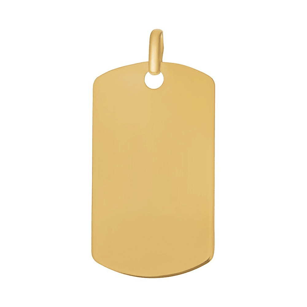9kt Yellow Gold Dog Tag Pendant Pendants Bevilles 