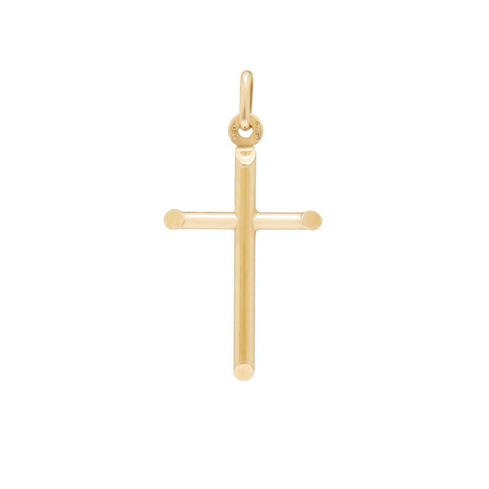 Plain Cross Pendant in 9kt Yellow Gold Pendants Bevilles 