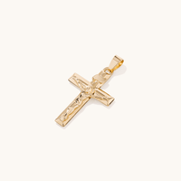 Crucifix Cross Pendant in 9kt Yellow Gold Pendants Bevilles 