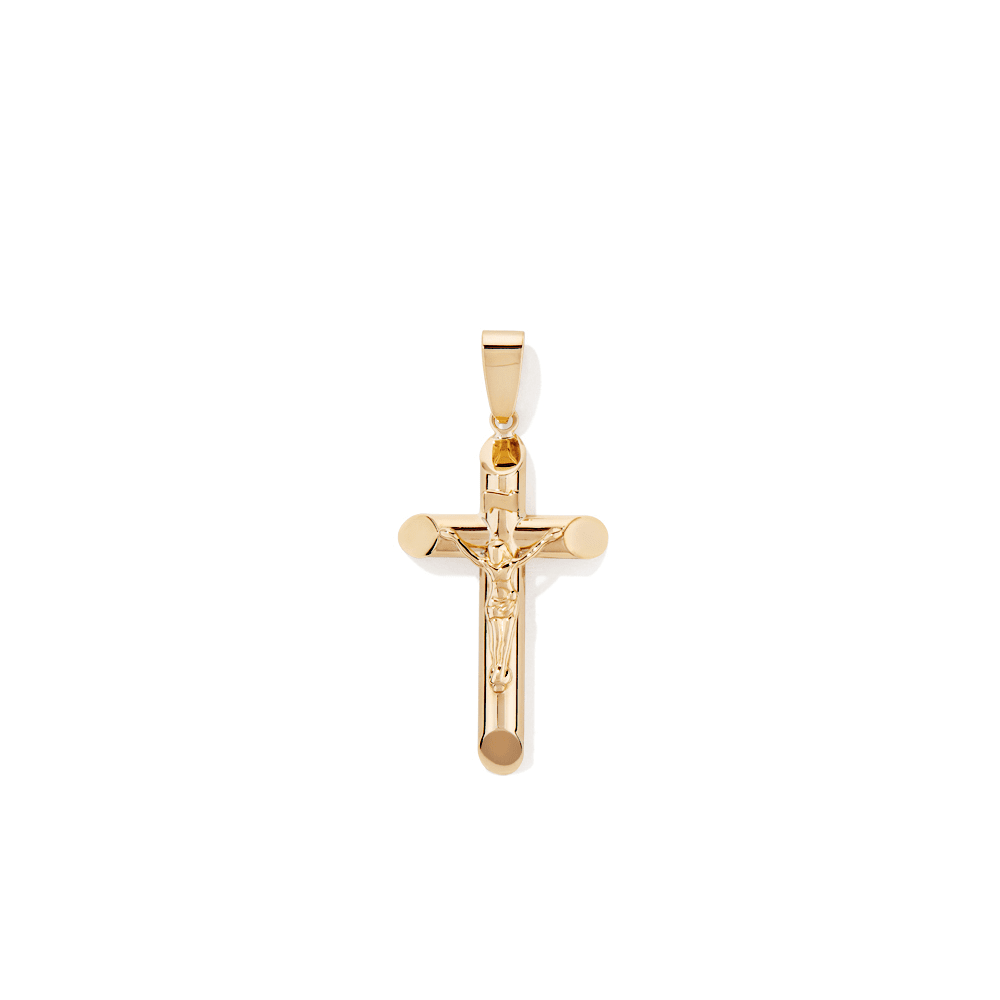 Crucifix Pendant in 9kt Yellow Gold Pendants Bevilles 