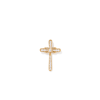 Cubic Zirconia Infinity Cross Pendant in 9kt Yellow Gold Pendants Bevilles 