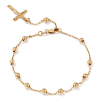 22cm Rosary Bracelet in 9kt Bonded Gold Silver Filled Bracelets Bevilles 