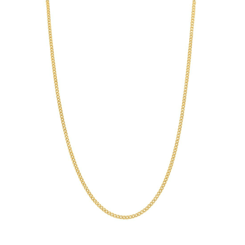9kt Yellow Gold Fine Diamond Cut Curb Chain Necklace 45cm Necklaces Bevilles 