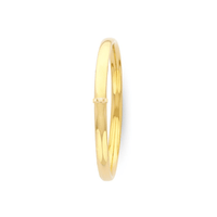65mm Half Round Bangle in 9kt Bonded Gold Silver Filled Bangles Bevilles 