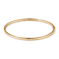 65mm 3mm Width Square Bangle in 9kt Yellow Bonded Gold Bangles Bevilles 