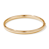 68mm Half Round Bangle in 9kt Yellow Bonded Gold Bangles Bevilles 