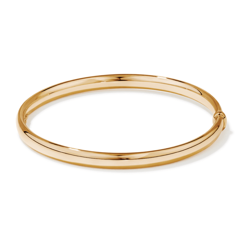 68mm Half Round Bangle in 9kt Yellow Bonded Gold Bangles Bevilles 