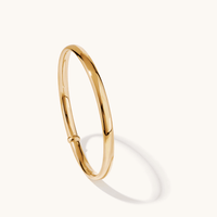 68mm Half Round Bangle in 9kt Yellow Bonded Gold Bangles Bevilles 